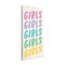 Stupell Industries Pastel Retro Girls Text Wall Plaque Art Design by Nataly White